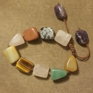 Multicolor Crystal Rock Bracelet